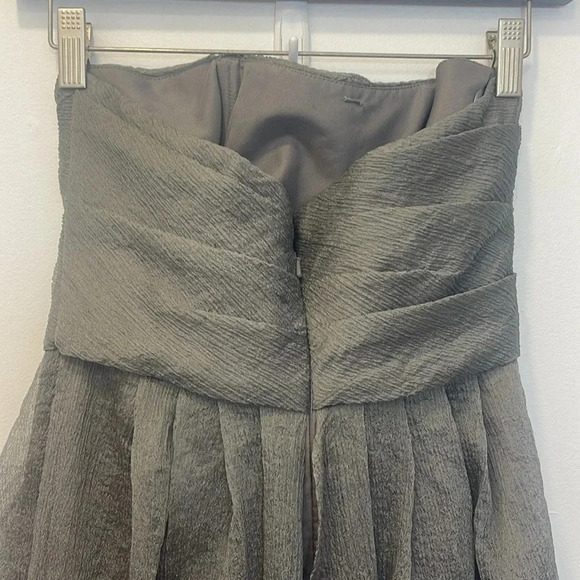 White by Vera Wang Dark Gray Strapless Cocktail Dress Size 4 - Picture 5 of 9